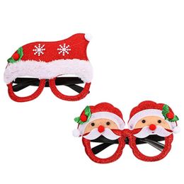 Christmas Decorations 2PCS Party Glasses Frame Decor Xmas Kid Adult Po Props