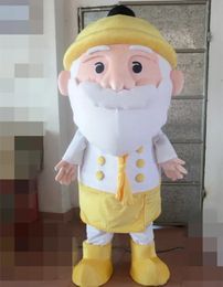 Fun Old Grandpa Mascot Costume Halloween Christmas Fancy Party Cartoon Character Outfit Suit Adult Women Men Dress Carnival Unisex