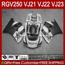 OEM Bodys Kit For SUZUKI 250CC RGV250 SAPC VJ21 RGV250 RGV-250CC 88 89 Bodywork 21HC.006 RGVT-250 RGV-250 Panel RGVT RGV 250 CC 1988 1989 Full Fairings Kit grey glossy