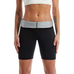Women Sauna Pants Slimming Sportwear Weight Loss Silver Coating Sweat Leggings Body Shaper Waist Trainer Workout Slim Shapewear 210708