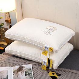 Pillow Milk Soy Fibre Core Bedding Solid Colour Neck Protector Sleep