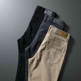3 Renkler İlkbahar Yaz Moda Düz Erkekler Akıllı Rahat Pantolon 97% Pamuk 3% Spandex Adam Haki Pantolon Artı Boyutu 28-40, P325 210715