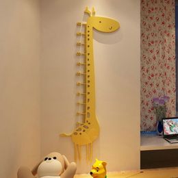 Cartoon Animals Measuring Height Stickers 3D Stereo Wall Stickers Child Room Porch Kindergarten Decoration Height Ruler Stickers 210308