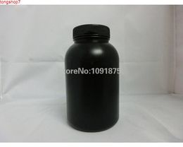 Free shipping 500ml black hdpe bottles, plastic medicine capsule bottles with inner capshigh quatity