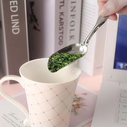 Spoons Small Stainless Steel Coffee Spoon Tea Shovel Teaspoon Long Handle Dessert Tableware