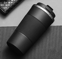 380ml Double Stainless Steel Coffee Thermos Mug with Non-slip Case Car Vacuum Flask Travel Insulated Bottle