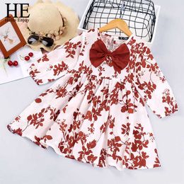 HE Hello Enjoy Girl Red Newborn Dresses Toddler Girls Clothes Summer Autumn Party Princess Pageant Dress For Kids Vestidos 2-6Y Q0716