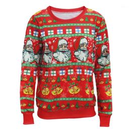 Women's Sweaters Wholesale-Santa X-mas Tree Reindeer Patterned Sweater Arriving Ugly Christmas For Men Women Middle Long Pullovers A2