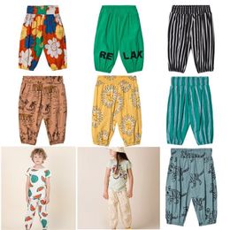 Nadade**zos EnkeliBB Toddler Boys Girls Summer Bottoms Long Bloomers Children Boys Girls Casual Hawaii Pants Kids Summer Pants 210306