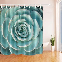 Shower Curtains Cactus Succulents In A Planter Bath Curtain Polyester Fabric Waterproof Hooks Included Green