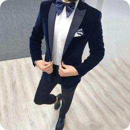 Buy Men Navy Blue Pant Coat Online 