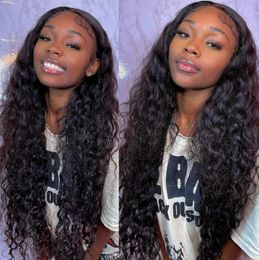 Brazilian Water Wave Lace Front Human Hair Wigs Pre With Baby Hair Natural Hairline Body Pre-plucked