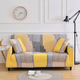 Chair Covers Modern Elastic Sofa for Living Room Spandex Slipcovers Tight Wrap All inclusive Couch Furniture Protector 220830