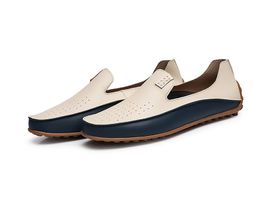 Big Size 38~47 Summer Men designer Loafers Leather Fashion Boat Shoes Casual Male luxurys Flat dress Shoe