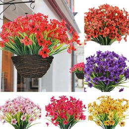 Decorative Flowers & Wreaths 1 Branch Artificial Flower Fake Waterweed Orchid Potted Simulation Small Chrysanthemum Home Garden Office Decor