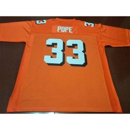 001 bowling green State #33 POPE Jersey real Full embroidery College Jersey Size S-4XL or custom any name or number jersey