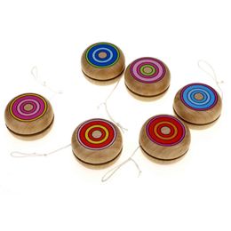 Wholesale wooden YOYO yo kids classic toys xmas gifts party favors kindergarten school carnival loot bag filler G1125