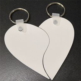 Blank keychains For Sublimation mdf heart round blank hot transfer printing blank keychains key ring jewelry material consumables 285 R2