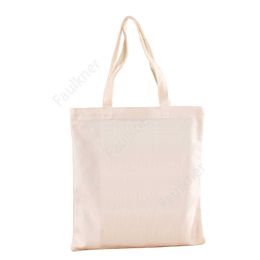 35*40cm Sublimation Bag Blank DIY White Tote Canvas Single Shoulder Bags Simple Handbag Outdoor Portable Backpack DHF35