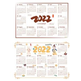 Gift Wrap 2022 Calendar Card Year Picture DIY Home Office Desk Wall Paper Craft Decor Supplies