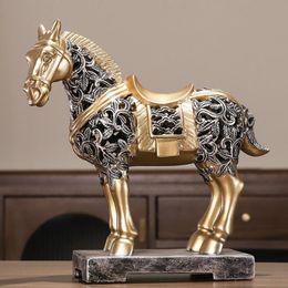 Feng Shui Handcrafts Handmade Brass Horse Take The Lead Figurine Wealth Power Running Horse Statue Home Decor Gift