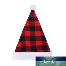 Christmas Decorations Ornaments Black Red Checkered Hat Old Man Hat1