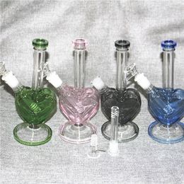 hookahs Beaker Bong 9inch 5mm New Design Glass Water Pipe Cool Hand Painting Dab Rig nectar