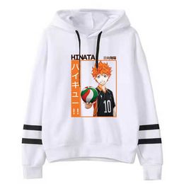 Shoyou Hinata Hoodies Loose Men Sweatshirt Pullover Male Female Clothes Y0803