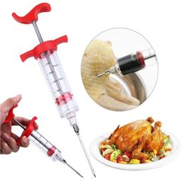 BBQ Meat Syringe Marinade Injector Poultry Turkey Chicken Flavor Syringe Cooking Sauce Injection Tool Kitchen Accessories