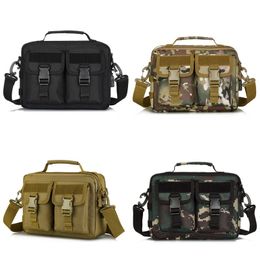 USB Molle Tactical Crossbody Messenger Bag Militaire Camping Outdoor Hunting Army Assualt Chest Shoulder Bag 166 X2