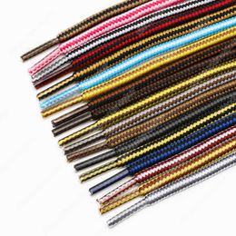 Fashion 20 Pairs Striped Shoelace Casual Round Polyester Shoelaces Outdoor Sport Sneaker Multisize Shoe String