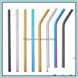 Sts Barware Kitchen, Dining Home & Gardenreusable 8Mm Stainless Steel Food Grade Ss304 Colorf St Wholesale Bar Drinking Tools Hwa8040 Drop D