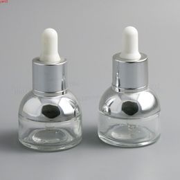 6pcs 30ml Travel Empty Clear Glass Dropper Bottle 30cc Transparent Cosmetic Container 1OZ Containershigh qty