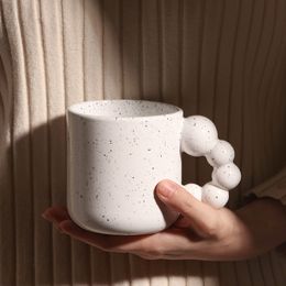Ceramic Coffee Cups Espresso Mugs Spin Ball Handle Drinkware Original Mug for Office Creative Gifts Couple Friends