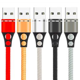 Braided Alloy meta Type C USB Cables 1m 3ft fast speed Micro V8 5pin cable wire for samsung s7 s8 edge s9 s10 note 9 lg