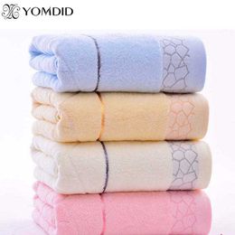 140x70cm Bath Towel 100% Cotton 7 Colours Available Fibre Soft Fine Water Cube Texture Jacquard Bathroom s 210728