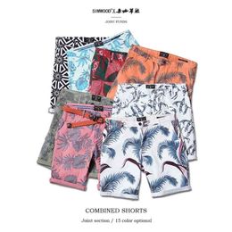 Summer Floral Hawaii Shorts Men Slim Fit Fashion Print Plus Size Casual Mens Clothing High Quality 180317 210806