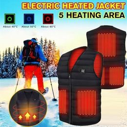 Women Outdoor USB Infrared Heating Vest Jacket Winter Flexible Electric Thermal Clothing Waistcoat Fishing Hiking Drop ship 201027