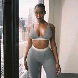 Sports Tracksuit Women Two Piece Gym Set Woman Pants Jogging Homme 2 Piece Sets Outfits Winter Sexy Sweatsuits S062420 210712