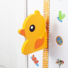 3D Wall Stickers 's Height Measuring Ruler Cartoon Measuring Baby 's Height Sticker Paper Animal for Kids Rooms Children 210308