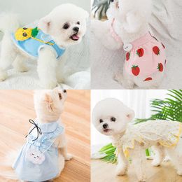 Cute Flower For s Cats Cozy Summer Puppy Pet Dress Sundress Princess Party Small Skirt Outfit Dog Clothes
