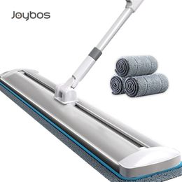 Joybos Large Flat Mop Self-contained Slide Microfiber Floor Mop Wet and Dry Mop For Cleaning Floors Home Cleaning Tools 211215