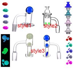There styles Suit Flat Top Terp Slurper Smoking Quartz Banger With Pill/Glass Marble Ruby Pearls quartz nail For Water Bongs Dab Rigs