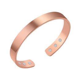 Adjustable Magnetic Bracelet with Ring Set Magnets Health Balance Magnetic Bracelet for Mens/ Women Vintage Bangles Jewellery Q0719