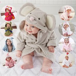 20 desenhos toalhas com capuz modelagem de animais Bebê Bathrobe / Cartoon Baby Spa Towel / Personagem Kids Bath Robe / Infantil Toalhas de praia 124 Q2