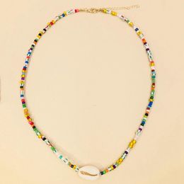 Pendant Necklaces Women Necklace Colourful Bohemian Natural Shell Bead Clavicle Choker Jewellery