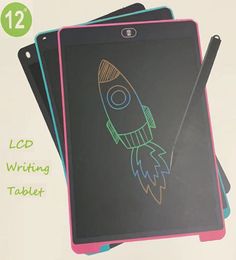 12 inch Writing Tablet Portable Colourful screen LCD Notepad Drawing Graphics Pad Blackboard wholesale price