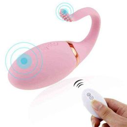 Eggs USB charging wireless remote control vibrating egg couple fun teasing touch fishtail tadpole 1124