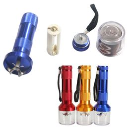 Aluminium alloy flashlight smoke grinder automatic cigarette Eco-Friendly creative Aluminums Electric Tobacco Grinders DH5482