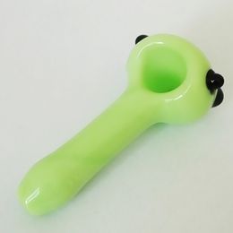 Jade Green Colour Glass Hand Pipe Smoking Rig Smoke Accessories Tobacco Burner 3inch Length